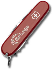 Taschenmesser Logo Grafik Gravur Kunststoff