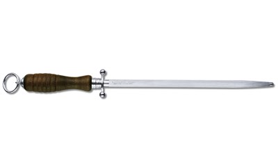 Küchenstahl oval 27 cm Buchenholzgriff Mittelfeinzug