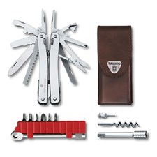 Swiss Tool Spirit X Plus Ratchet, in Leder Etui